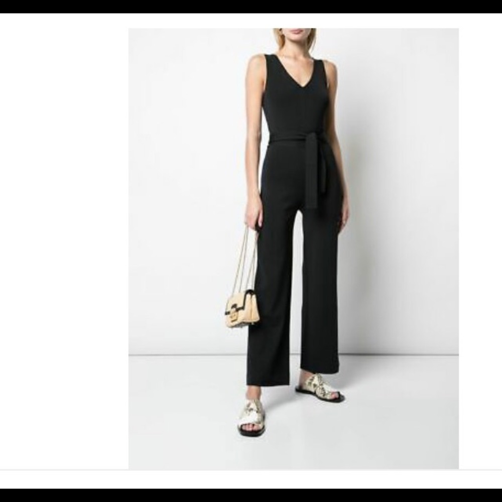 NWT theory black knit jumpsuit size m